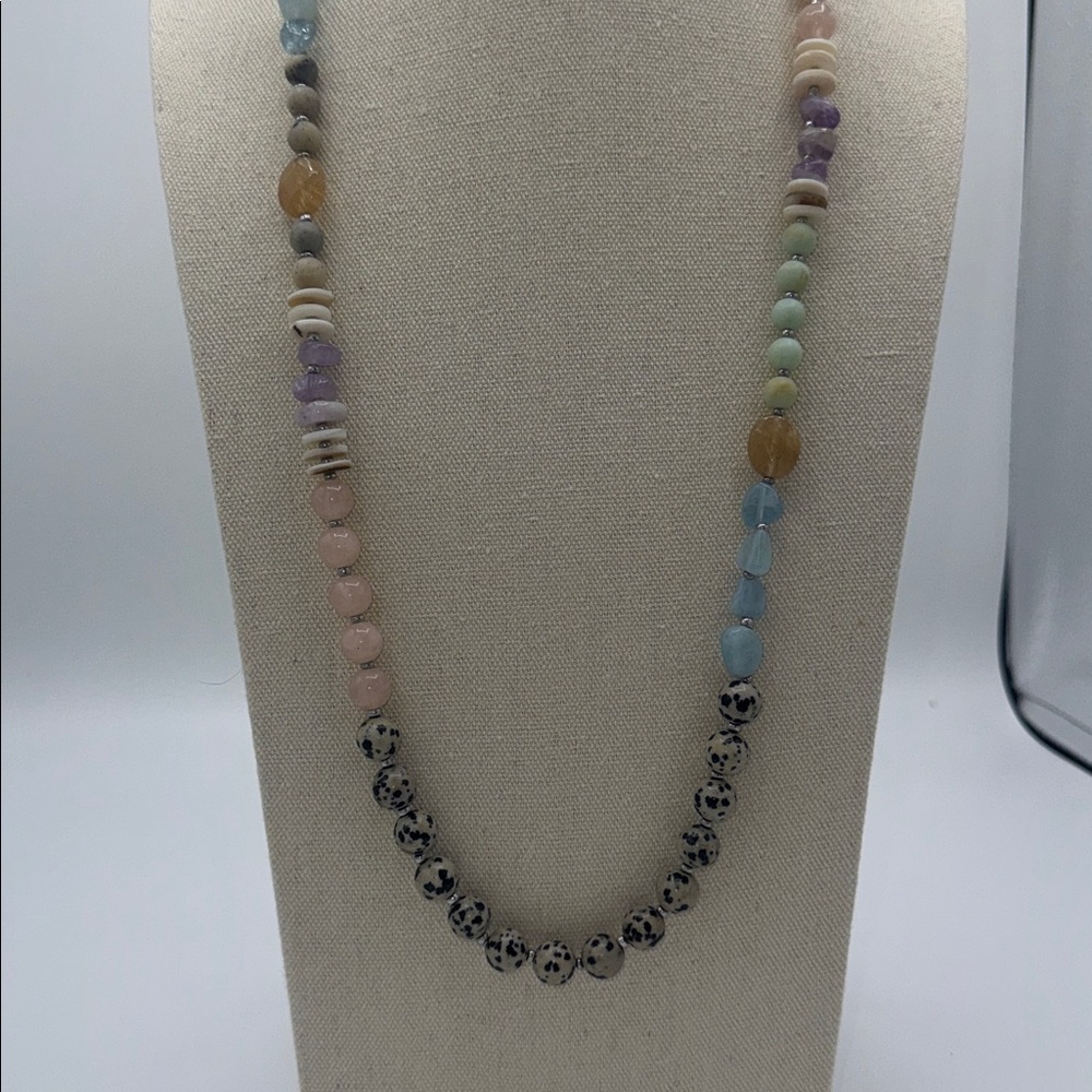 J. Jill Multicolor Beaded Necklace Boho Natural Stone  (BR1313/3) - Picture 3 of 11